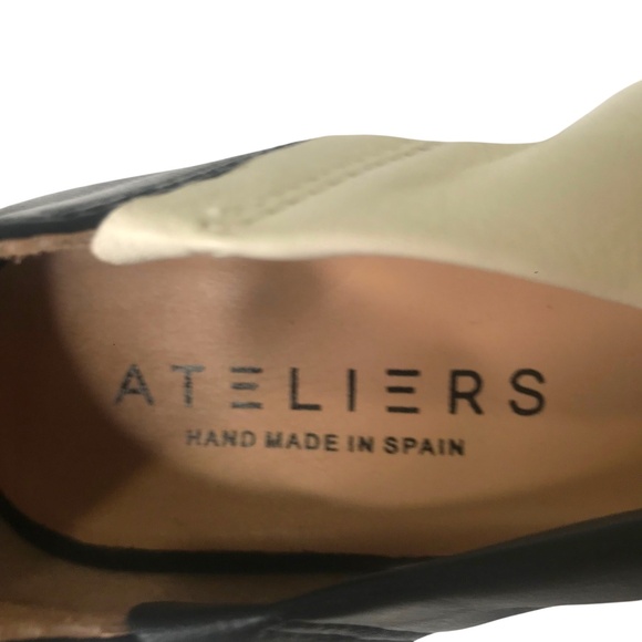 Ateliers Leather Colorblock Wedge Sandals Handmade in Spain - Picture 7 of 7